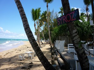 A beach bar at Las Terrenas in the Dominican Republic became our Meetup emblem