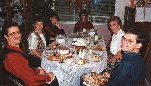 All the older photos were destroyed in a flood. At this time, the gathering was under a dozen.