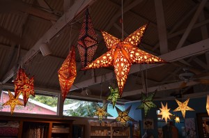 Christmas in Hawaii: stars in the gift shop.