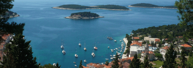 Looks like the views in Dalmatia will be worth the 1600' hill climbs. This is the island of Vis.  (Photo: Bike Tours Direct)