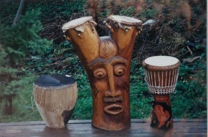 A Tree Drum - photo credit, Drumming & Health