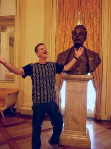 Trying out a new career at La Scala in Milan