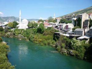 Mostar from the Bridge. A war zone not so long ago.