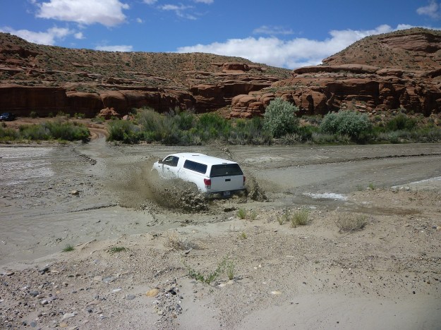 Fording Wahweap Wash 